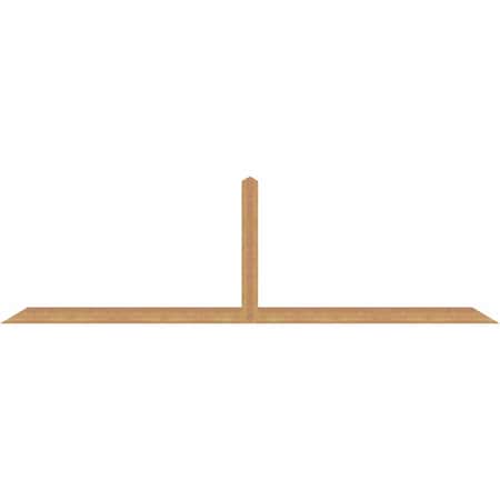 Ekena Millwork Portland Timber Gable Bracket, Western Red Cedar, 108"W x 31 1/2"H x 1 1/2"D x 3 1/2"F, 7/12 Pitch GBW108X31X0204POR00SWR